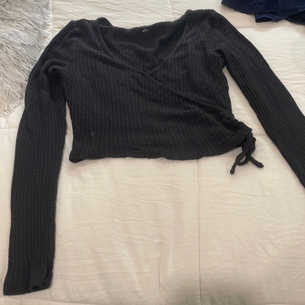 Pacsun black crop long sleeve